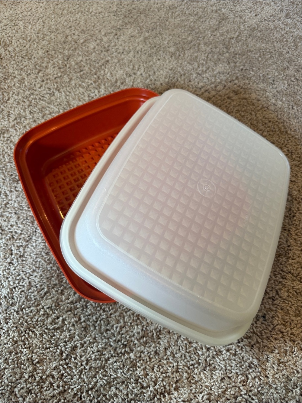 Tupperware Season Serve Marinade Meat Container Paprika 1518 w/ Seal Lid Vintage